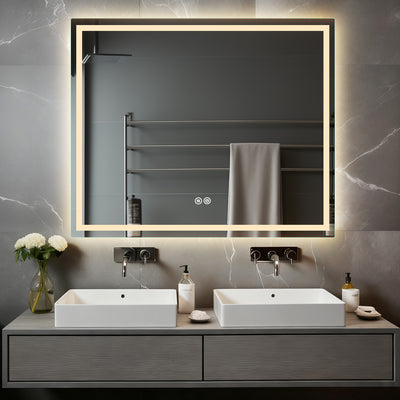 Premium LED Mirror with Demister, 3 Colour Selections, Dimmable, 5-Year Warranty