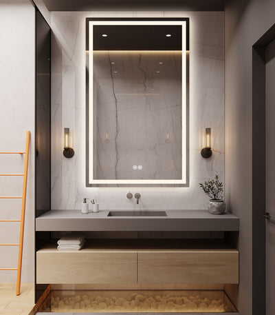 Premium LED Mirror with Demister, 3 Colour Selections, Dimmable, 5-Year Warranty