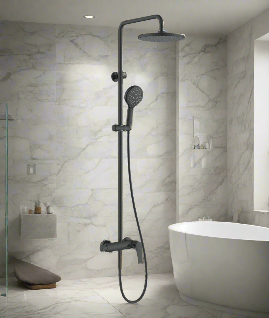 Premium 3-Way Rain Shower Column Set with Handheld Sprayer – WaterMark Certified | 7-Year Warranty