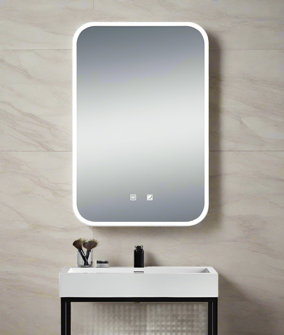 Ultimate Rectangular LED Mirror with Demister and Dual Light Modes