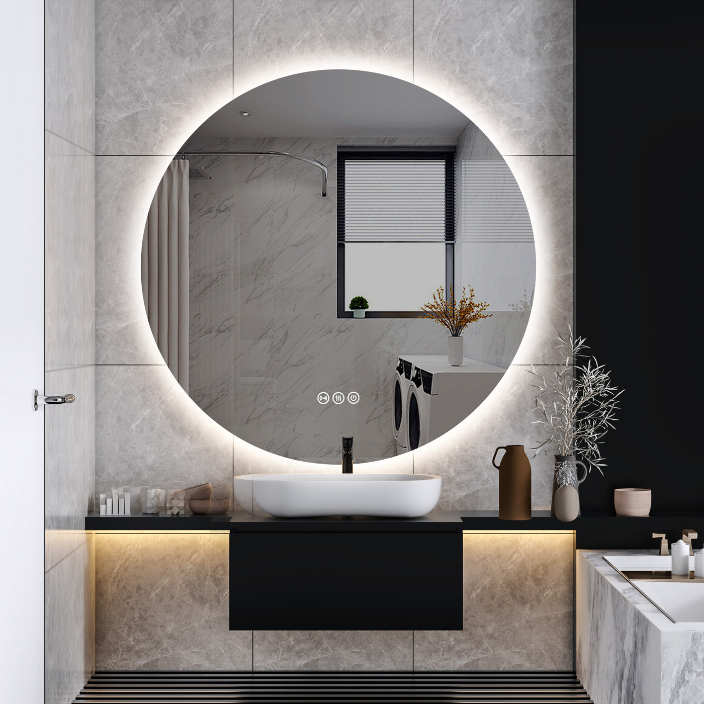 Exclusive Pre-Sale: Premium Radar Motion Sensor Round Backlit LED Mirror – Demister, 3 Colour Selections, Dimmable, 5-Year Warranty – Limited Stock, Ships February 2025, Join the Waiting List Now!