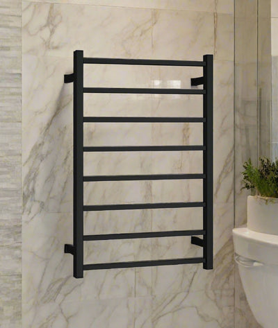 Luxury 8 Square Bars Heated Towel Rail – Mirror World Warranty 3 Years