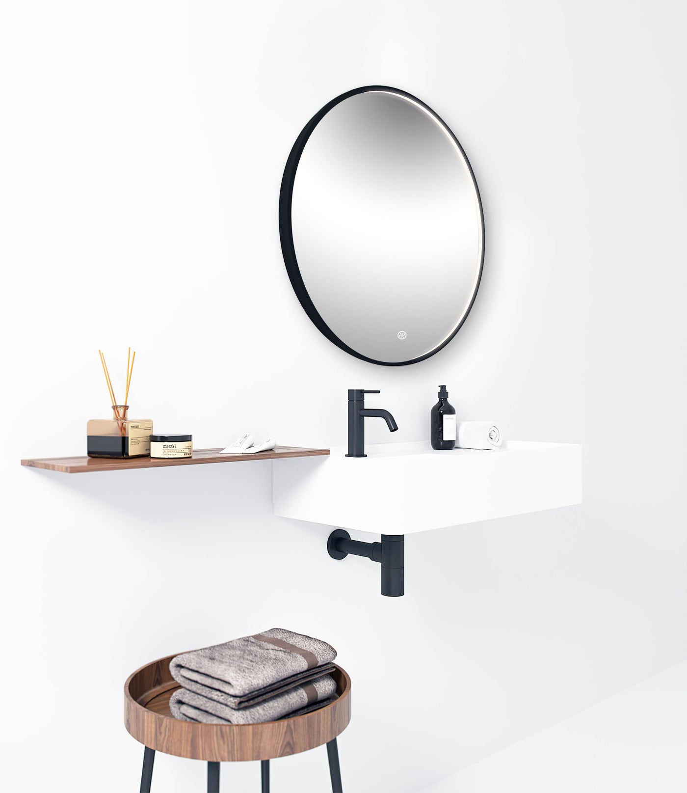 Ultimate Aluminium Framed  LED Mirror with a Demister and Two Brightness Levels