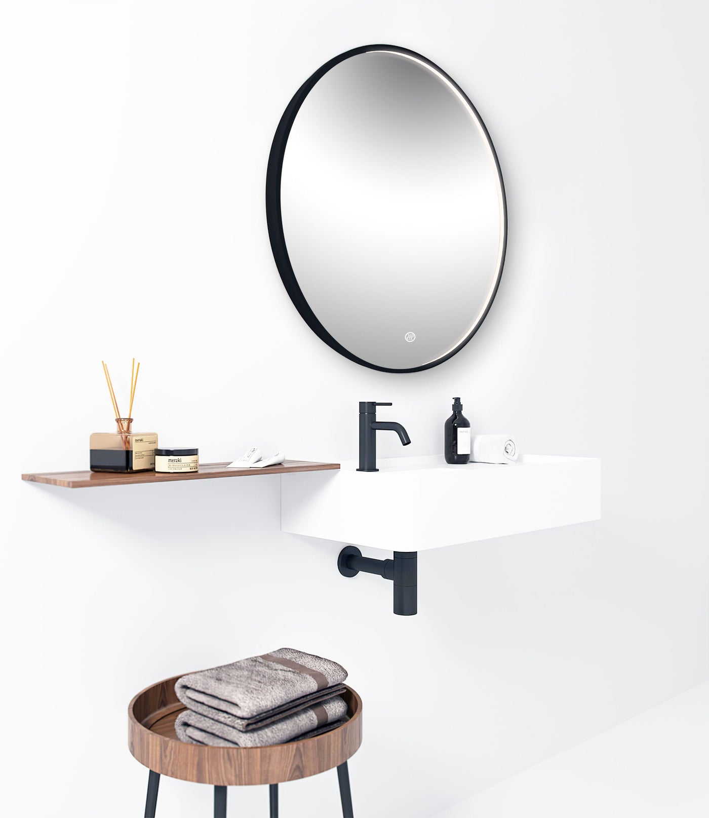 Ultimate Aluminium Framed  LED Mirror with a Demister and Two Brightness Levels