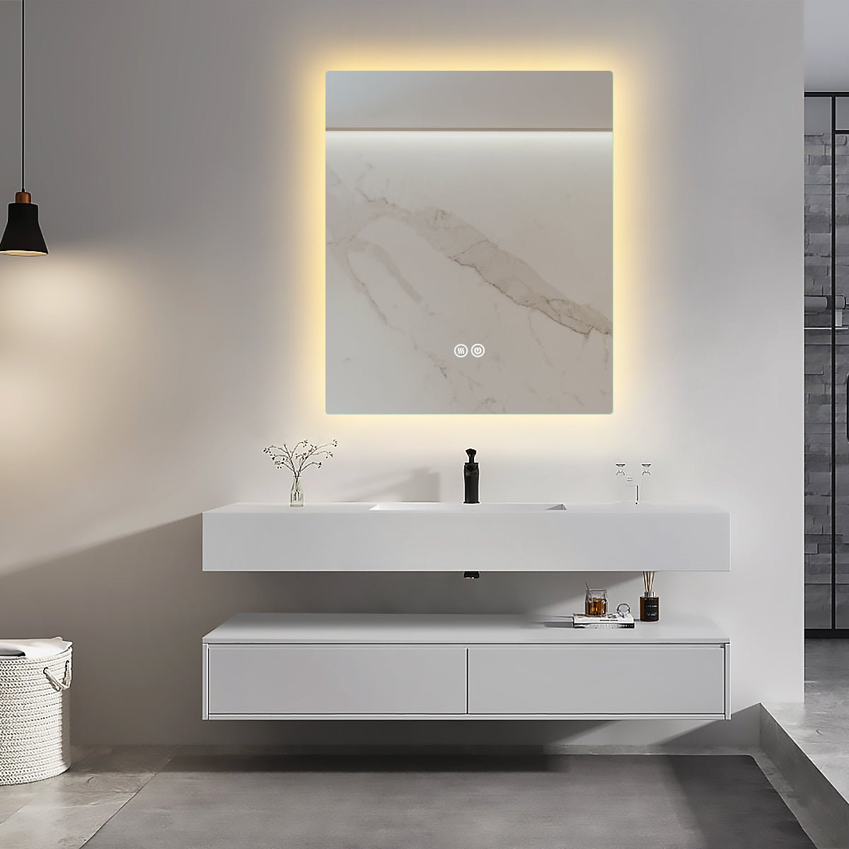 Backlit LED Mirror with a Demister, Three Brightness Levels, And A Convenient Dimmer - Mirror World