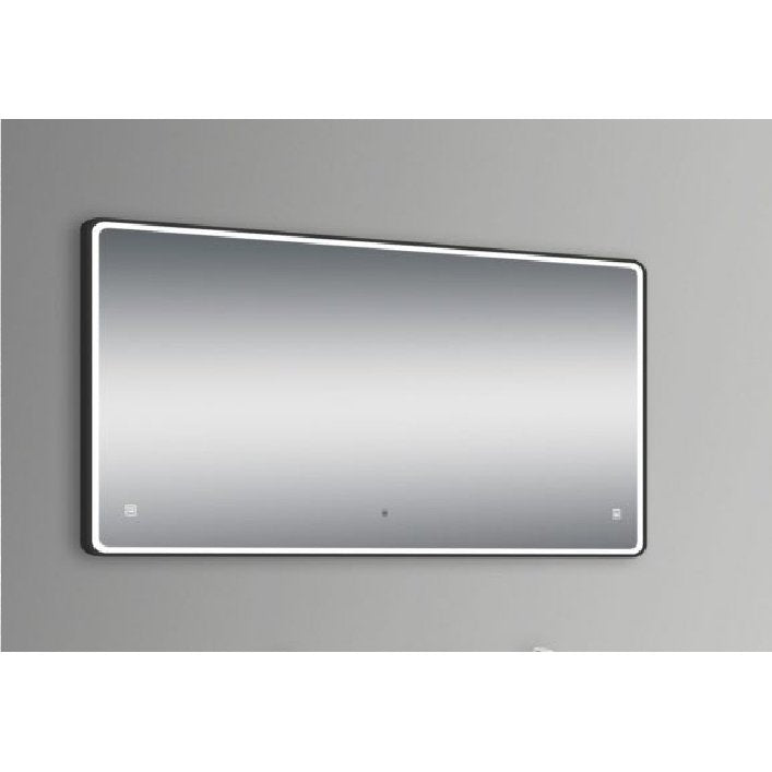 Framed Rectangle LED Mirror with a Demister and Two Brightness Levels - Mirror World